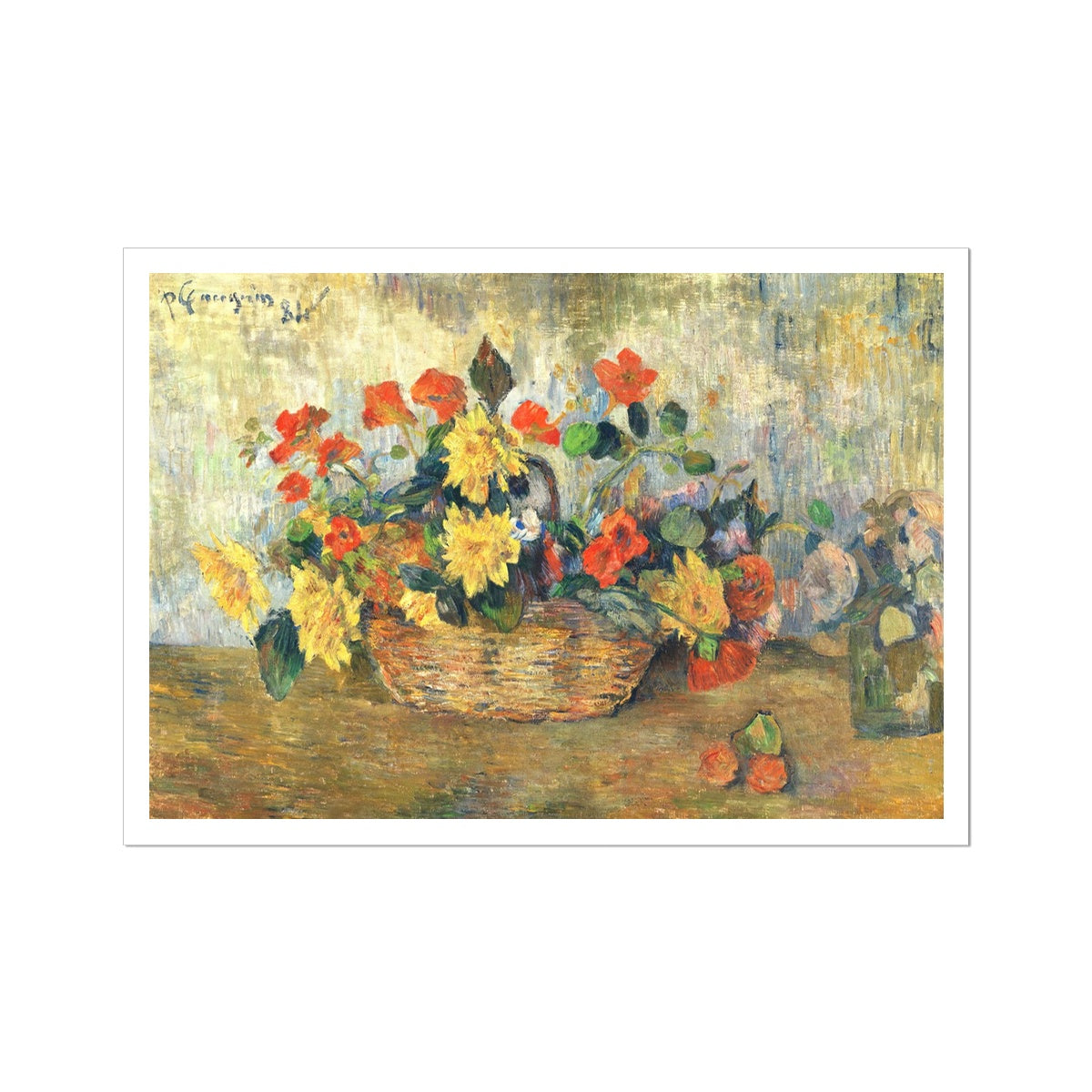 'Flowers' Still Life by Paul Gauguin. Open Edition Fine Art Print. Historic Art