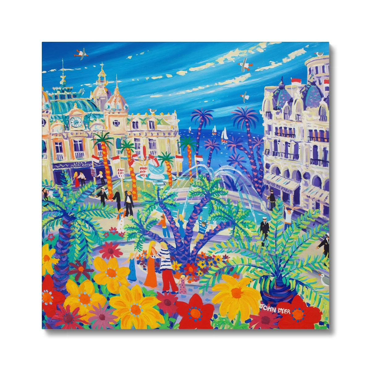 Casino Cuddle, Monte-Carlo, Monaco. Canvas Art Print by John Dyer