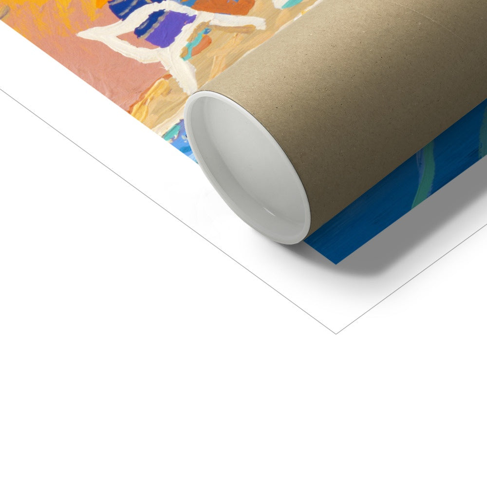 John Dyer Open Edition Art Print. 'Holidays in Provence, Rasteau'. French Art Gallery