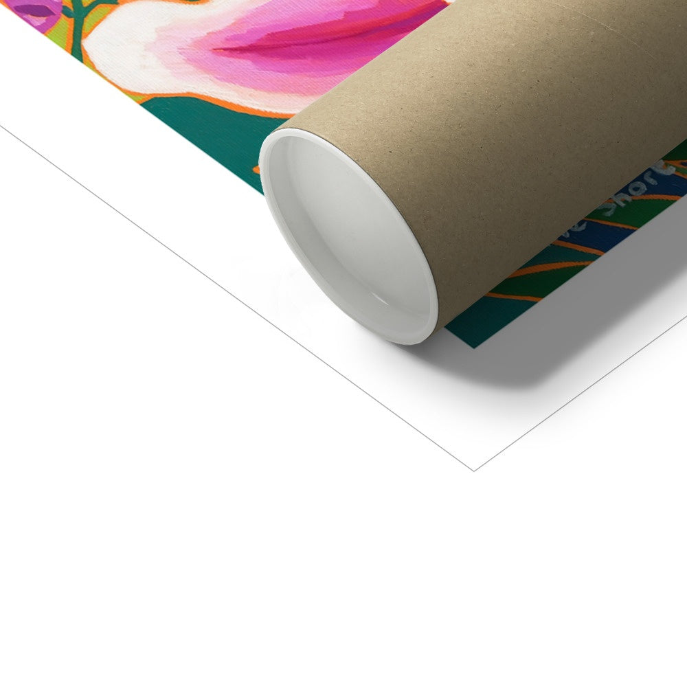 Joanne Short Fine Art Open Edition Art Print. 'Wild Flowers and Wedding Lilies, Sophie's View'. Cornwall Art Gallery