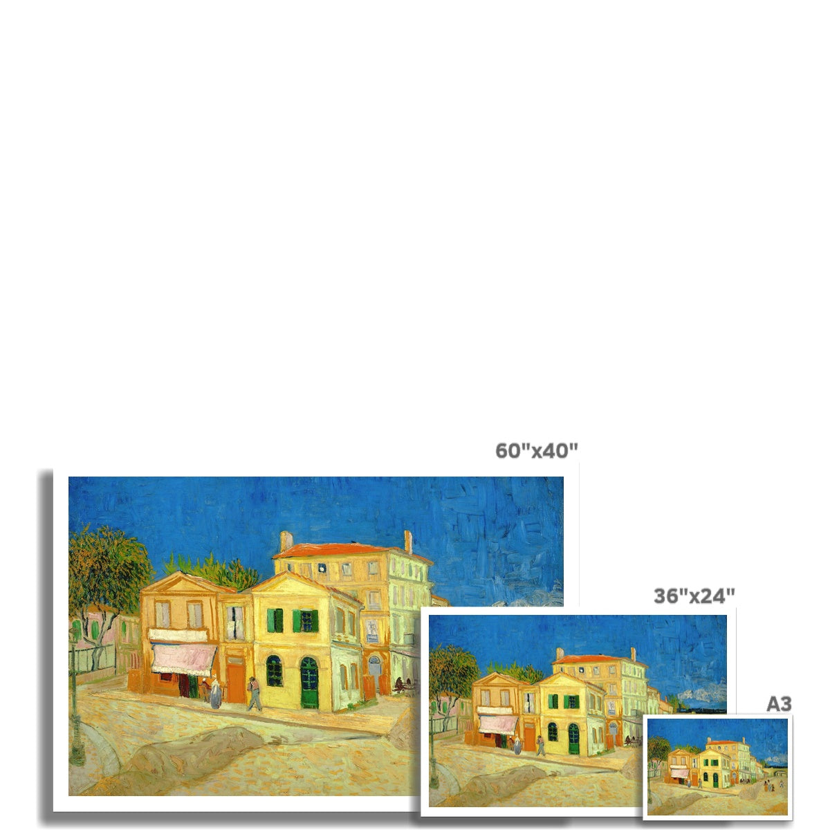 &#39;The Yellow House&#39; by Vincent Van Gogh. Open Edition Fine Art Print. Art Gallery Historic Art