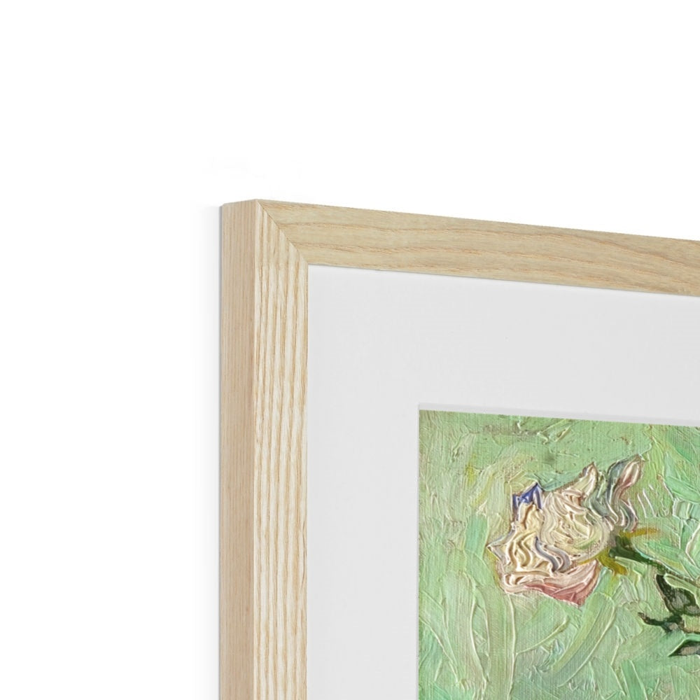 &#39;Roses&#39;. Garden Flowers. Still Life by Vincent Van Gogh. Framed Open Edition Fine Art Print. Historic Art
