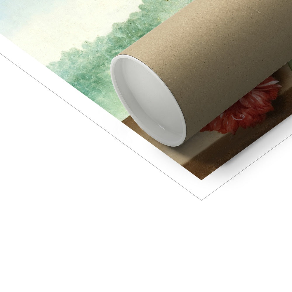 'Bouquet of Flowers on a Ledge' Still Life by Ambrosius Bosschaert. Open Edition Fine Art Print. Historic Art