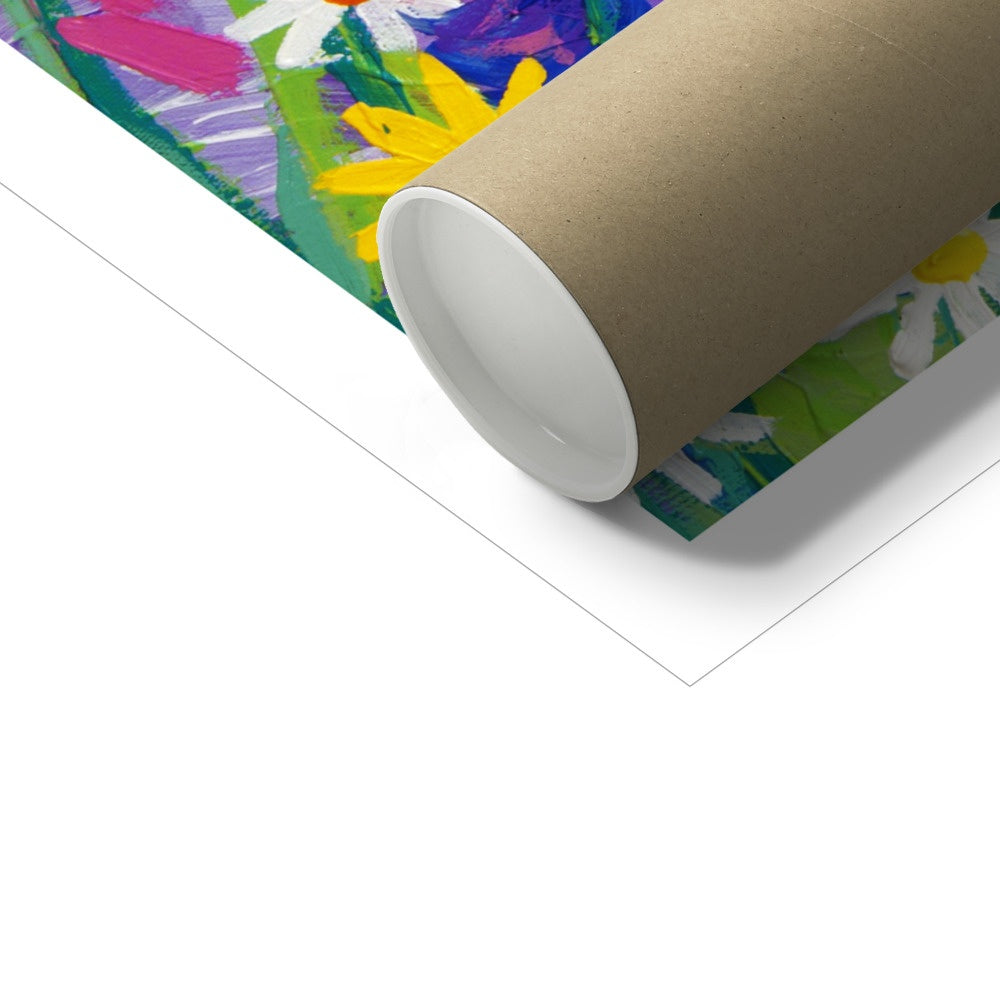 John Dyer Fine Art Print. Open Edition Cornish Art Print. 'Seaside garden, Lamorna Cove'. Cornwall Art Gallery