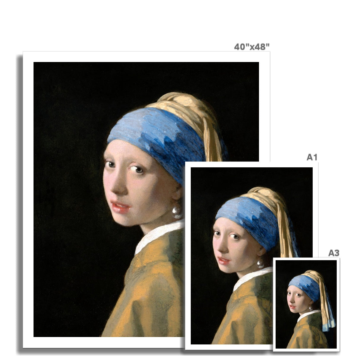 &#39;Girl with a Pearl Earring&#39;, by Johannes Vermeer. Open Edition Fine Art Print. Art Gallery Historic Art