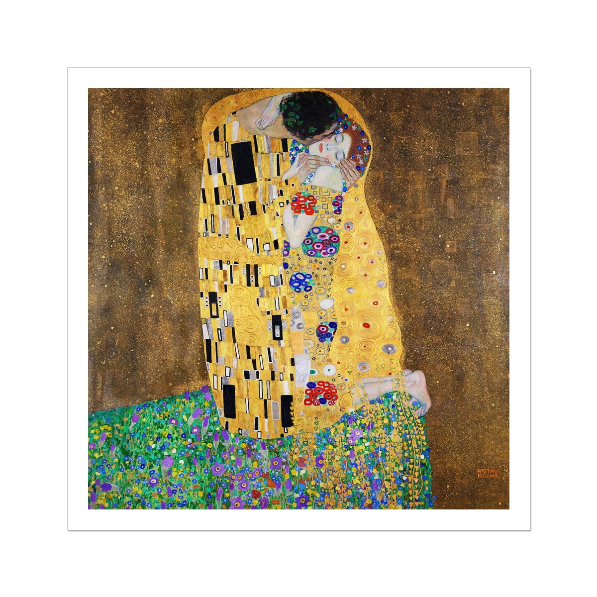 Gustav Klimt Open Edition Art Print. 'The Kiss'. Art Gallery Historic Art