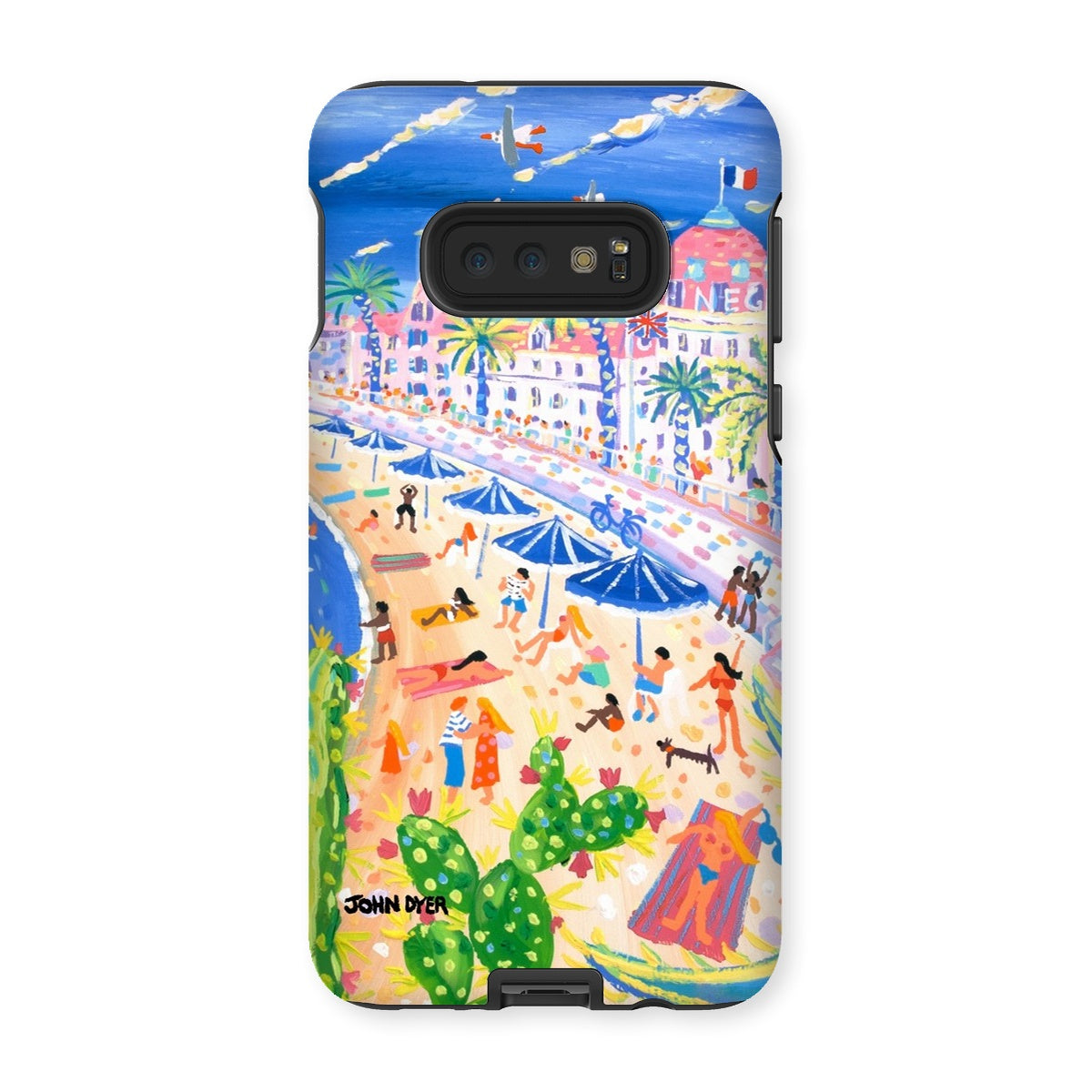 Tough Art Phone Case. Nice Beach, Promenade des Anglais, France. Artist John Dyer. French Art Gallery