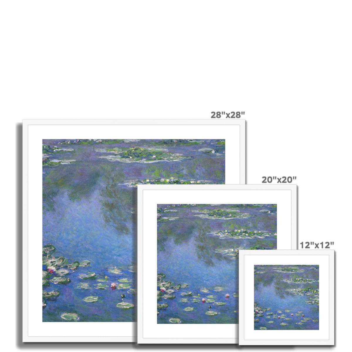 Claude Monet Framed Open Edition Art Print. &#39;Water Lilies&#39;. Art Gallery Historic Art