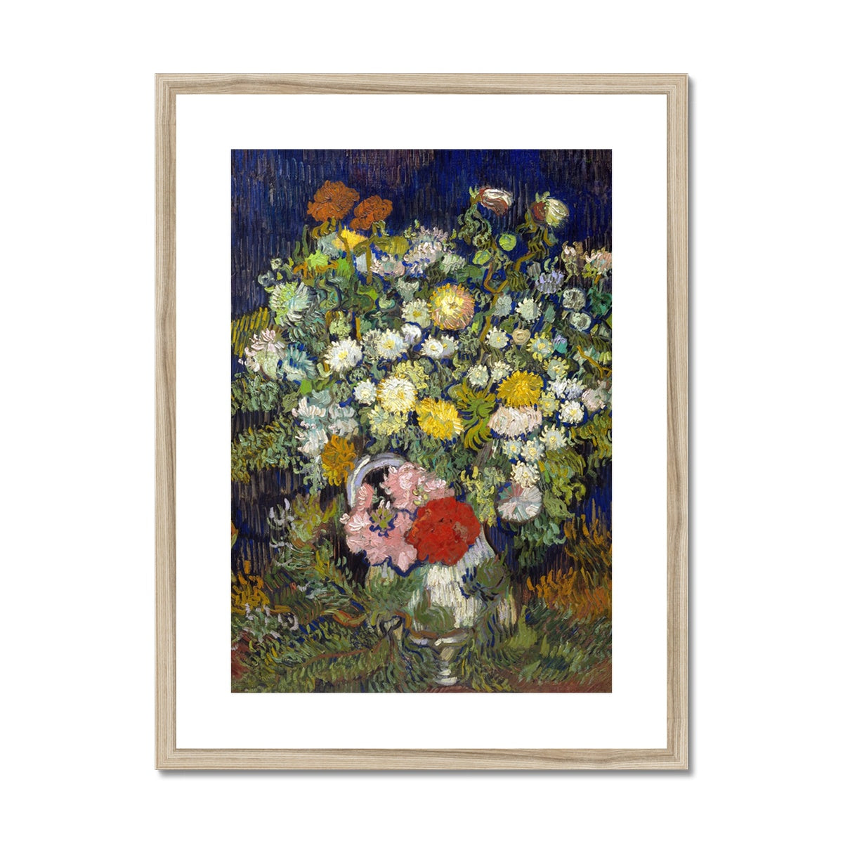 &#39;Bouquet of Flowers&#39; Still Life by Vincent Van Gogh. Framed Open Edition Fine Art Print. Historic Art