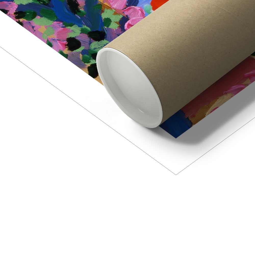 John Dyer Museum Quality Open Edition Cornish Art Print. 'Collecting Flowers in a Cornish Garden'