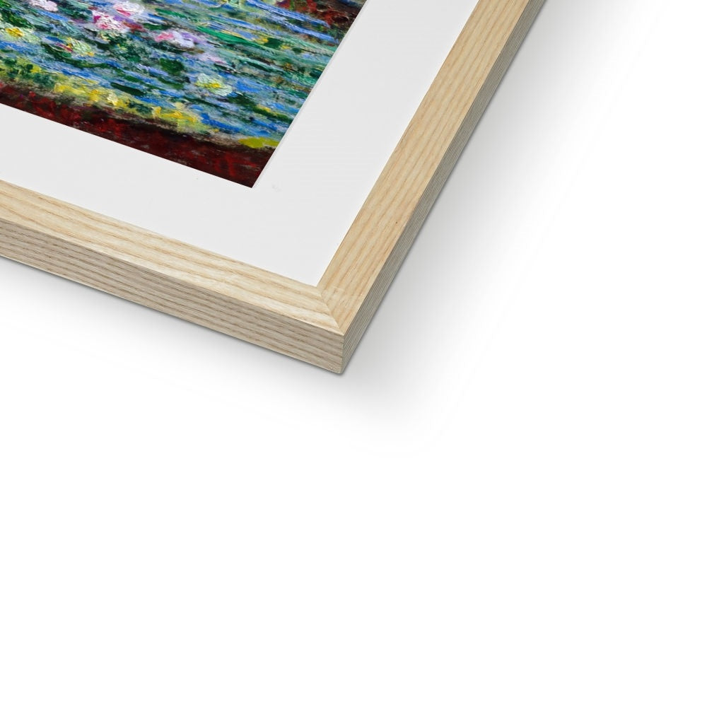 Claude Monet Framed Open Edition Art Print. &#39;Water Lilies and Japanese Bridge&#39;. Giverny Garden. Art Gallery Historic Art
