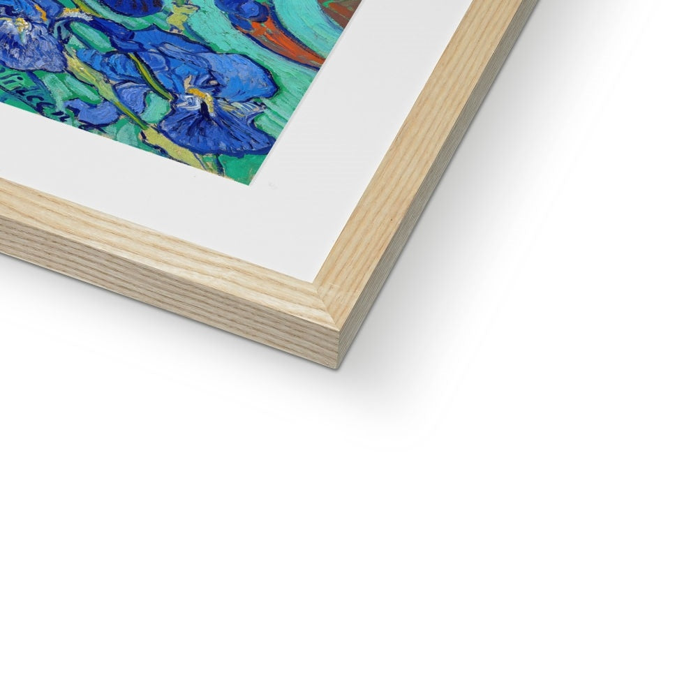 Vincent Van Gogh Framed Open Edition Art Print. &#39;Irises&#39;. Garden Flowers. Art Gallery Historic Art