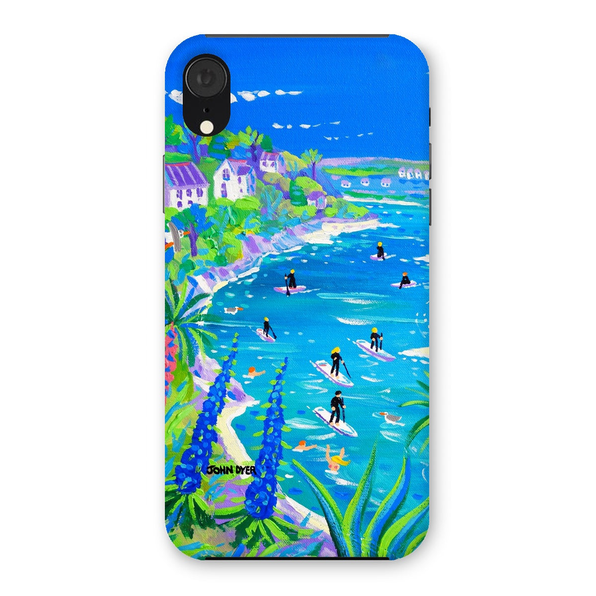 Snap Art Phone Case. SUP Paddleboarding, Gannel Estuary, Newquay. Artist John Dyer. Cornwall Art Gallery