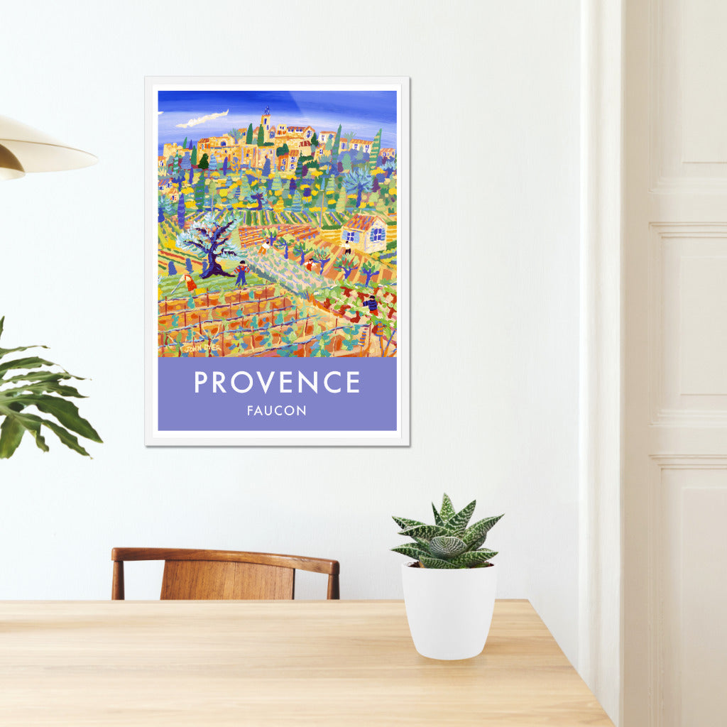 Vintage Style French Wall Art Print. Faucon Provence by John Dyer. French Art Gallery