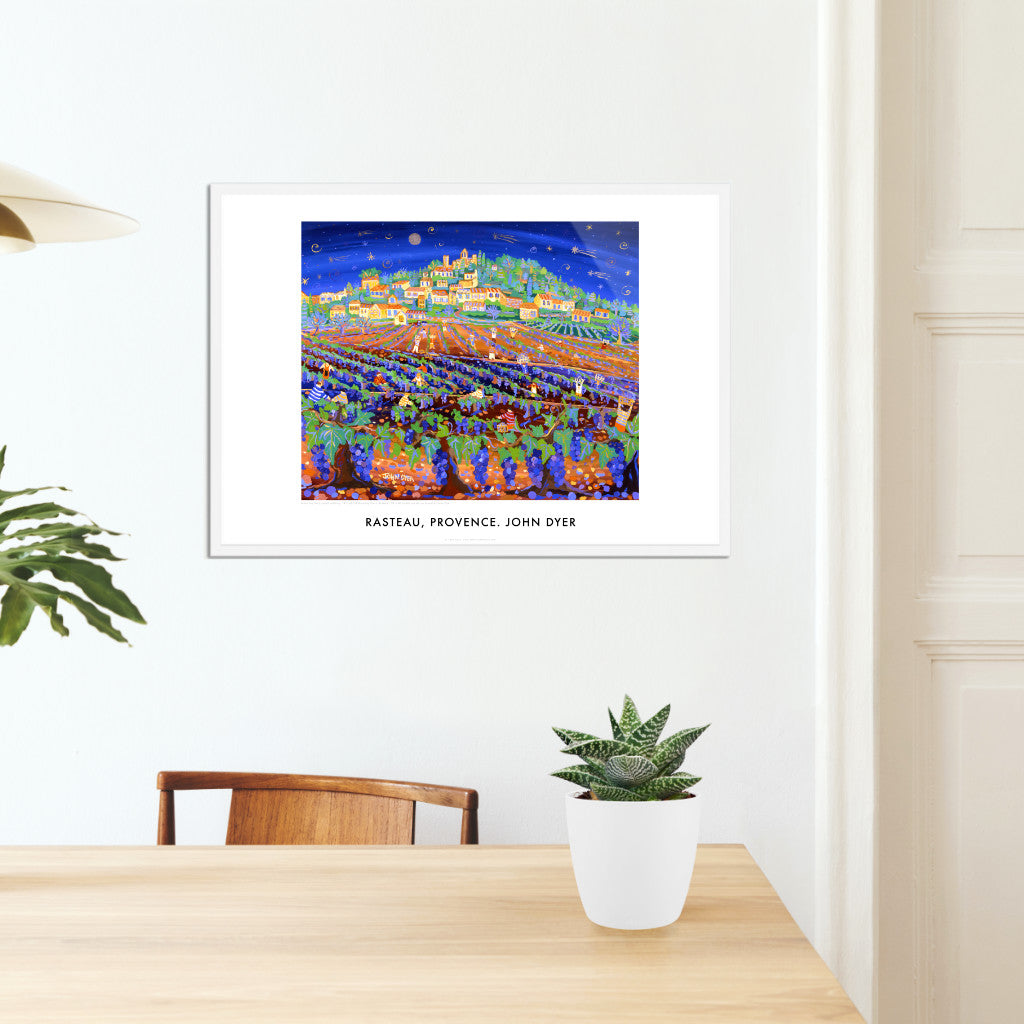 Wall Art Poster Print of Provence, France by John Dyer. A Night of Shooting Stars, Grape Harvest, Rasteau