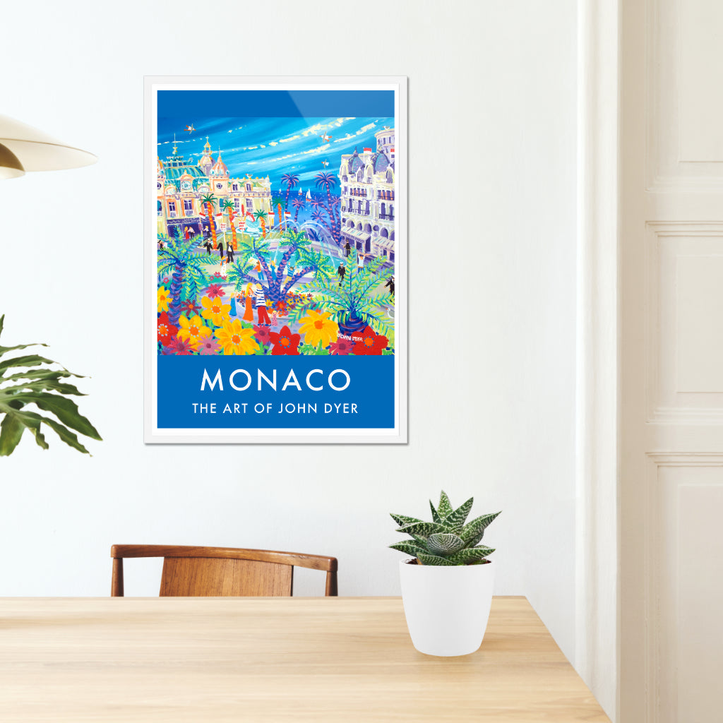 Travel Wall Art Poster Print by John Dyer. Casino Square, Monaco, Monte-Carlo, France