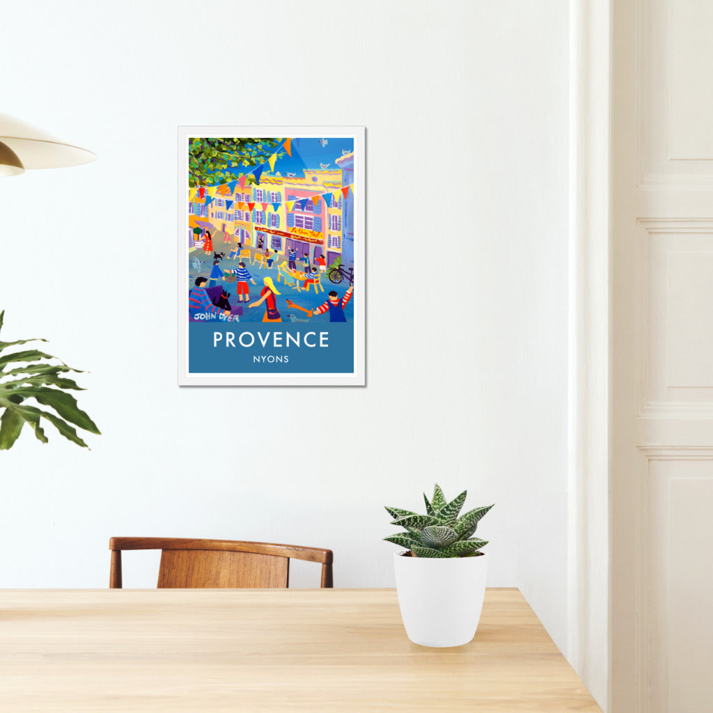 French Wall Art Poster Print by John Dyer. Nyons, Provence. French Art Gallery