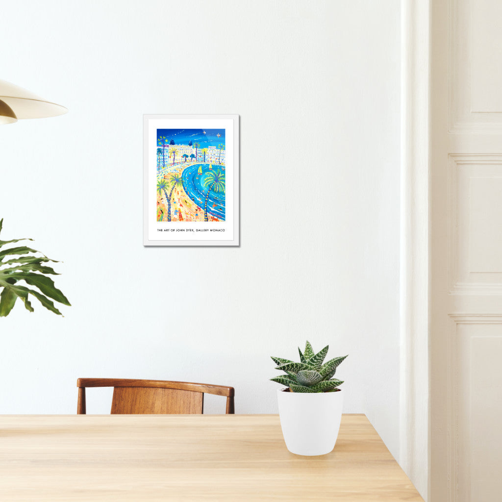 John Dyer Wall Art Poster Print. Cannes Beach, South of France. French Art Gallery