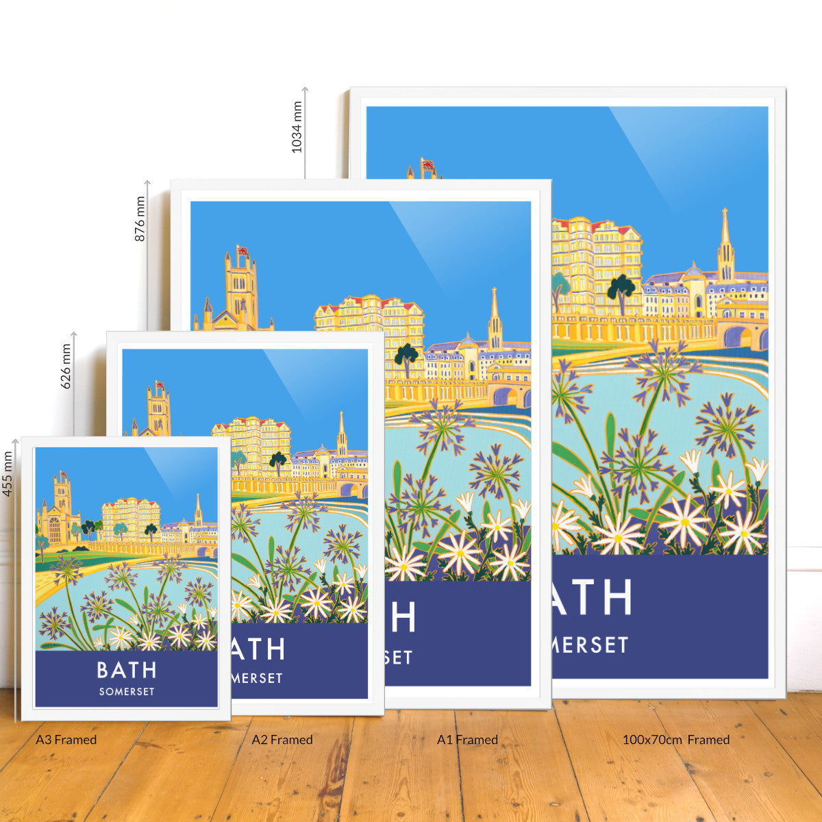 Vintage Style Travel Wall Art Poster Print by Joanne Short of Bath, Somerset