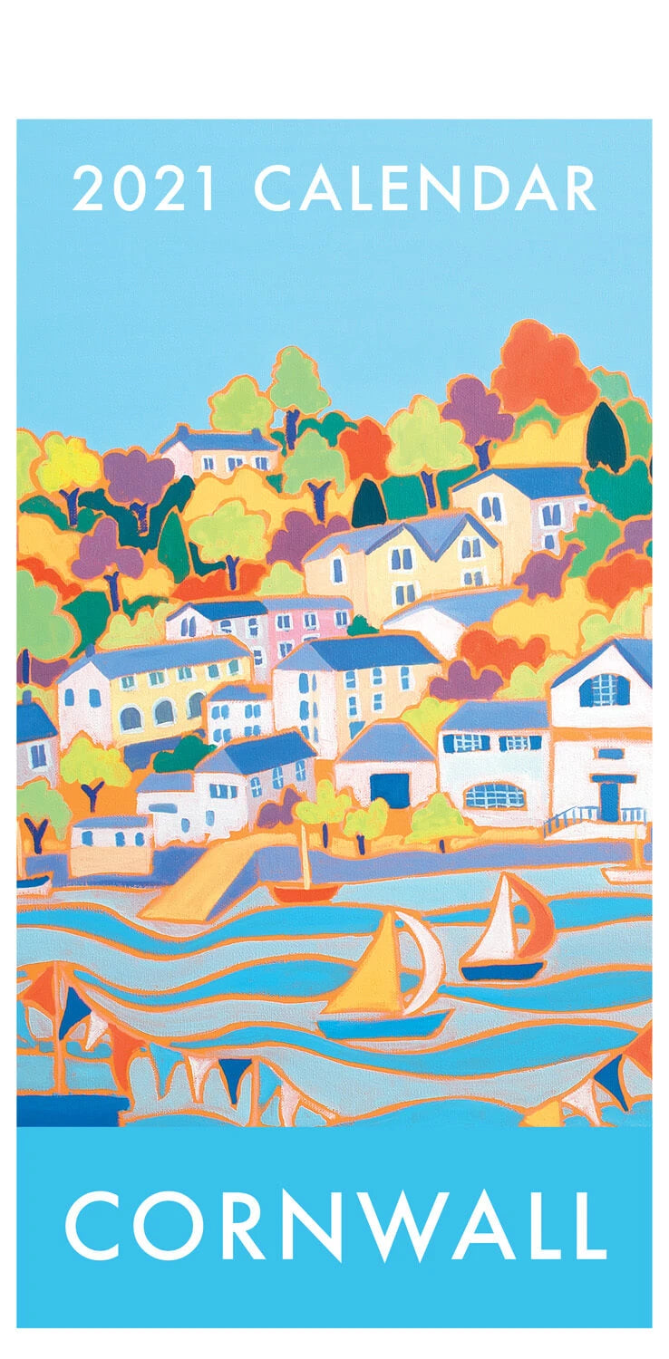 2021 Slim Calendar of Cornwall by Cornish artists Joanne Short and John Dyer Joanne Short