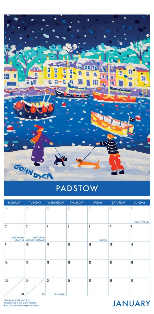 2023 Cornwall Art Calendar by Artists John Dyer & Joanne Short. UK Dates and Holidays. Joanne Short