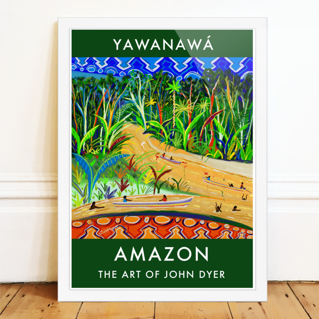 Vintage Style Jungle Wall Art Poster Print by John Dyer. 'River of Life, Rio Gregorió, Amazon'. 