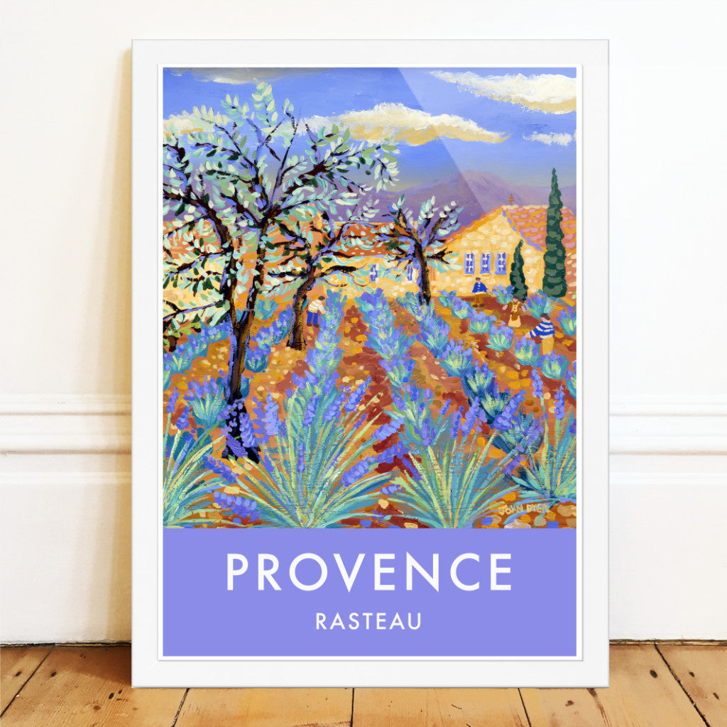Wall Art Poster Print of Lavender Harvest, Rasteau, Provence, France by John Dyer