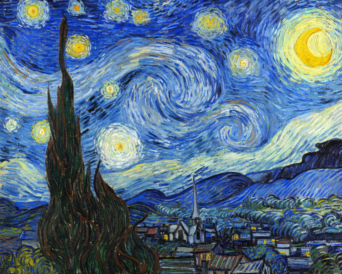 'Starry Night' by Vincent Van Gogh. Open Edition Fine Art Print. Art Gallery Historic Art