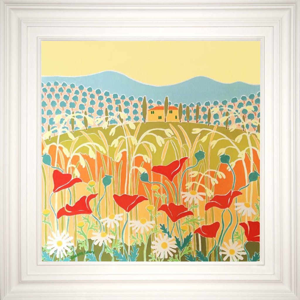 Una Villa in Toscana. A Villa in Tuscany, Sunset, Italy. Original Painting by Joanne Short