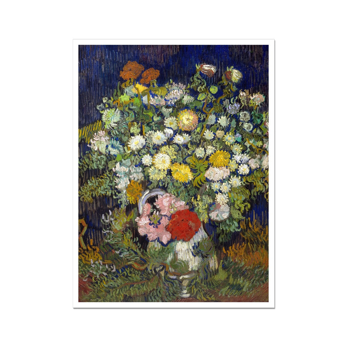 &#39;Bouquet of Flowers in a Vase&#39; Still Life by Vincent Van Gogh. Open Edition Fine Art Print. Historic Art