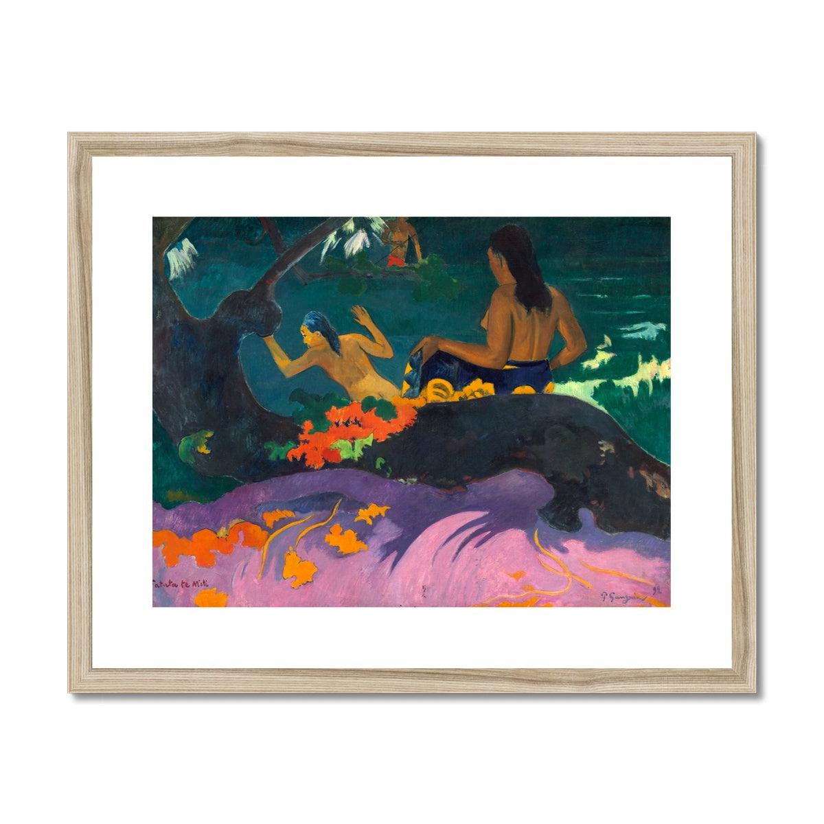 Paul Gauguin Framed Open Edition Art Print. &#39;Fatata te Miti&#39;, by the sea. Art Gallery Historic Art