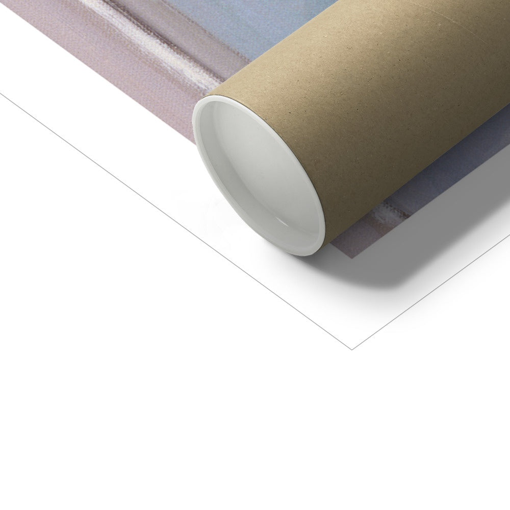 Ted Dyer Fine Art Print. Open Edition Cornish Art Print. 'White Peonies in a Blue Vase'. Cornwall Art Gallery