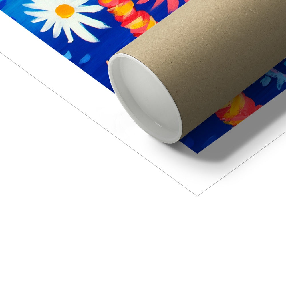 John Dyer Fine Art Print. Open Edition Cornish Art Print. 'Mediterranean St Mawes, Cornwall'. Cornwall Art Gallery