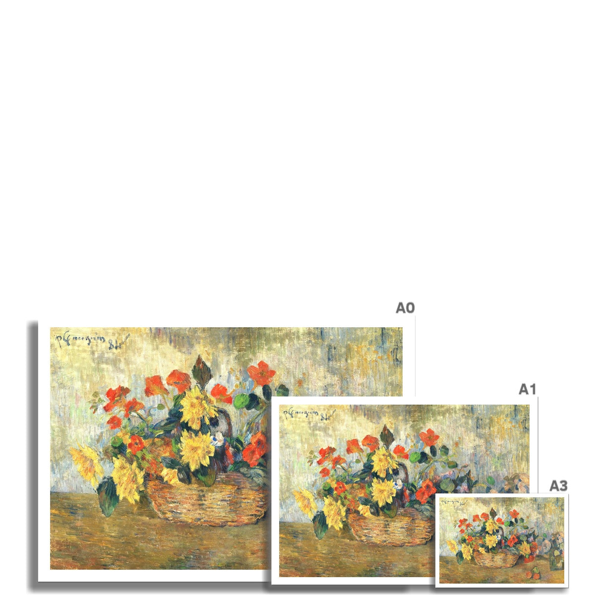 &#39;Flowers&#39; Still Life by Paul Gauguin. Open Edition Fine Art Print. Historic Art