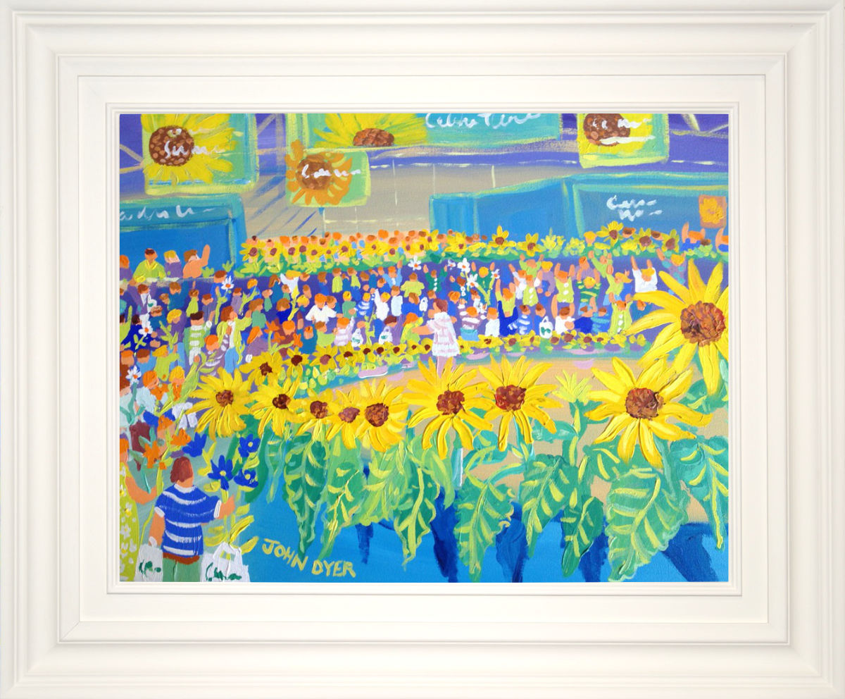 Original Sunflower Painting by John Dyer. &#39;Chatting with Alan Titchmarsh&#39;. BBC Gardeners&#39; World Live.