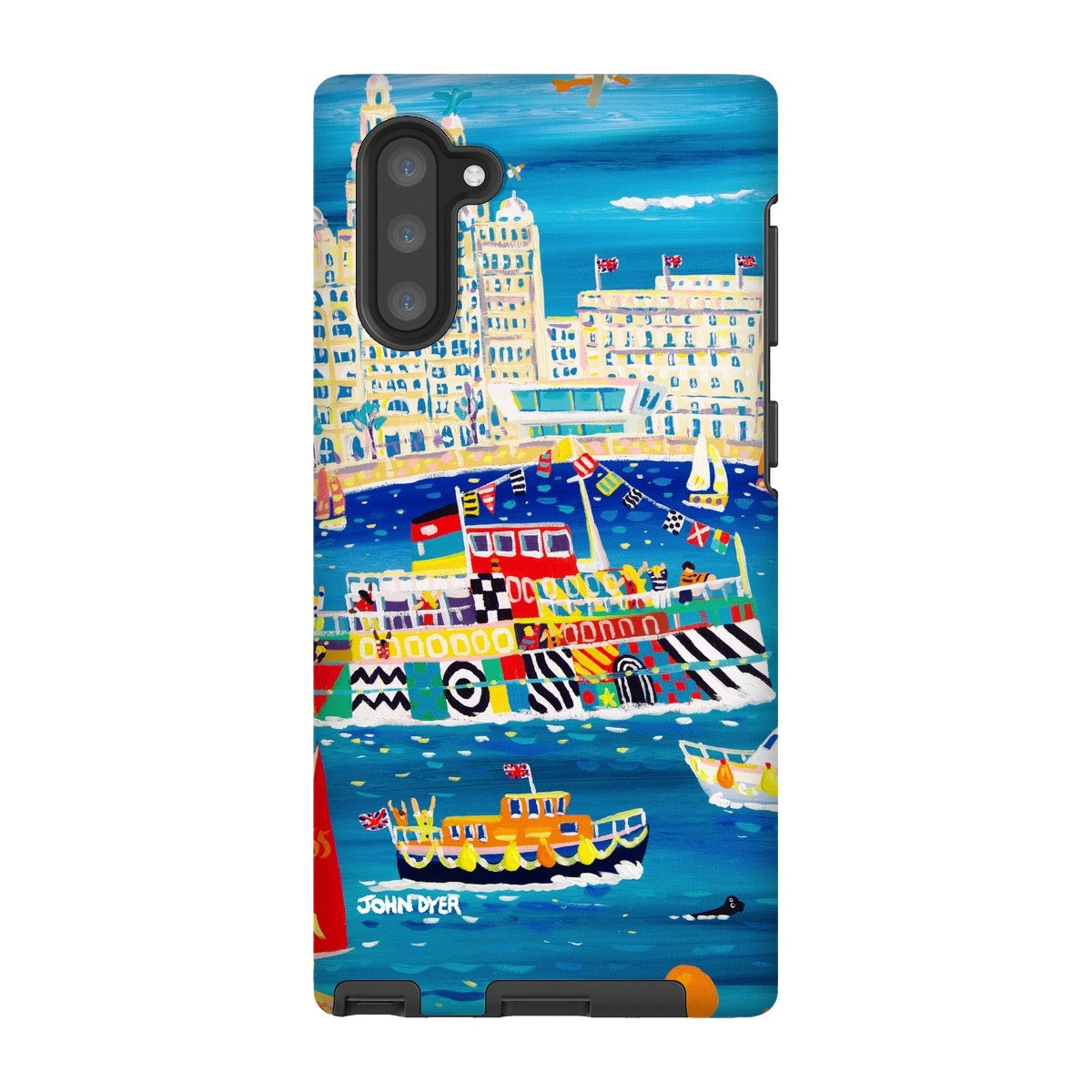 Tough Art Phone Case. Liverpool Mersey River Dazzle Ferry. Artist John Dyer. Cornwall Art Gallery