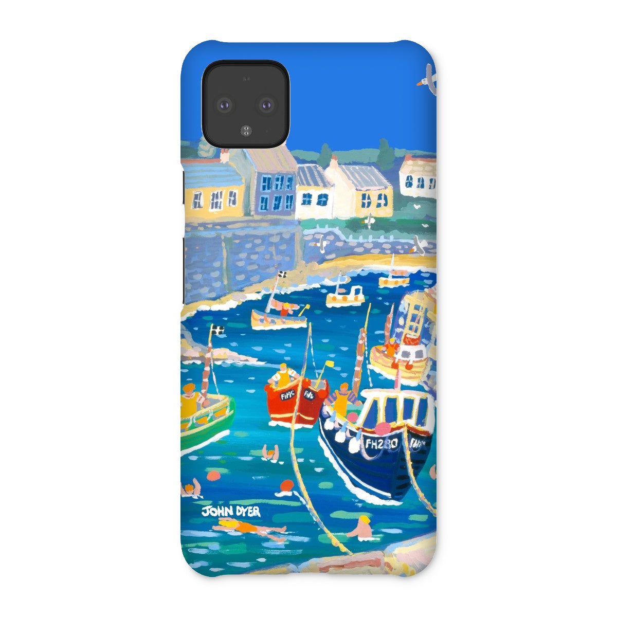 Snap Art Phone Case. Coverack Harbour. Artist John Dyer. Cornwall Art Gallery