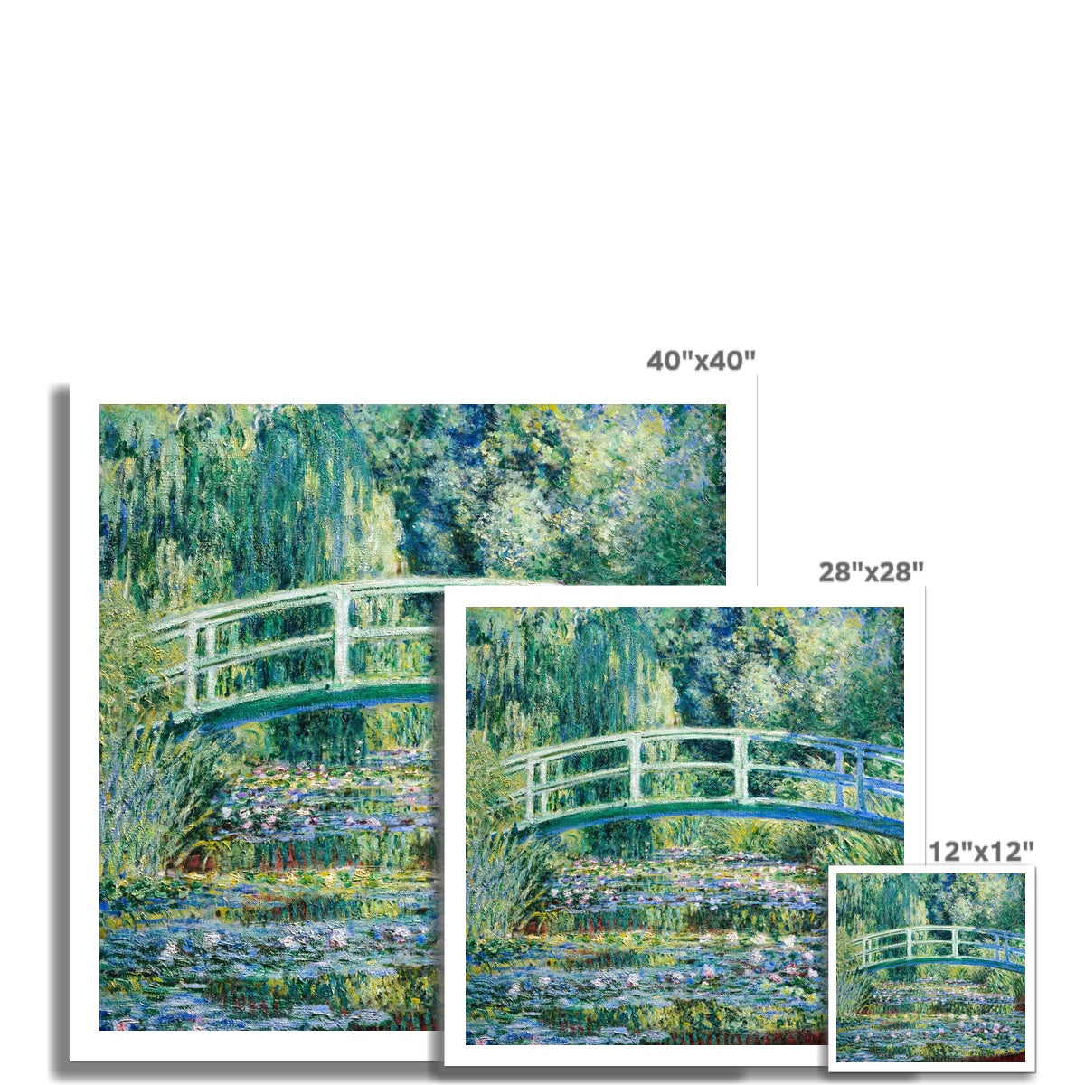 &#39;Water Lilies and Japanese Bridge&#39; by Claude Monet. Open Edition Fine Art Print. Historic Art