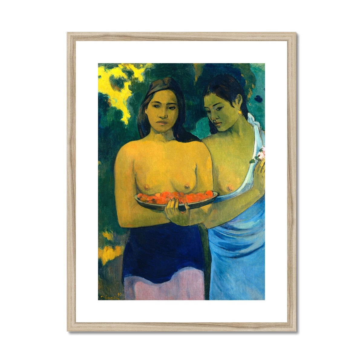 Paul Gauguin Framed Open Edition Art Print. &#39;Two Tahitian Women&#39;. Art Gallery Historic Art