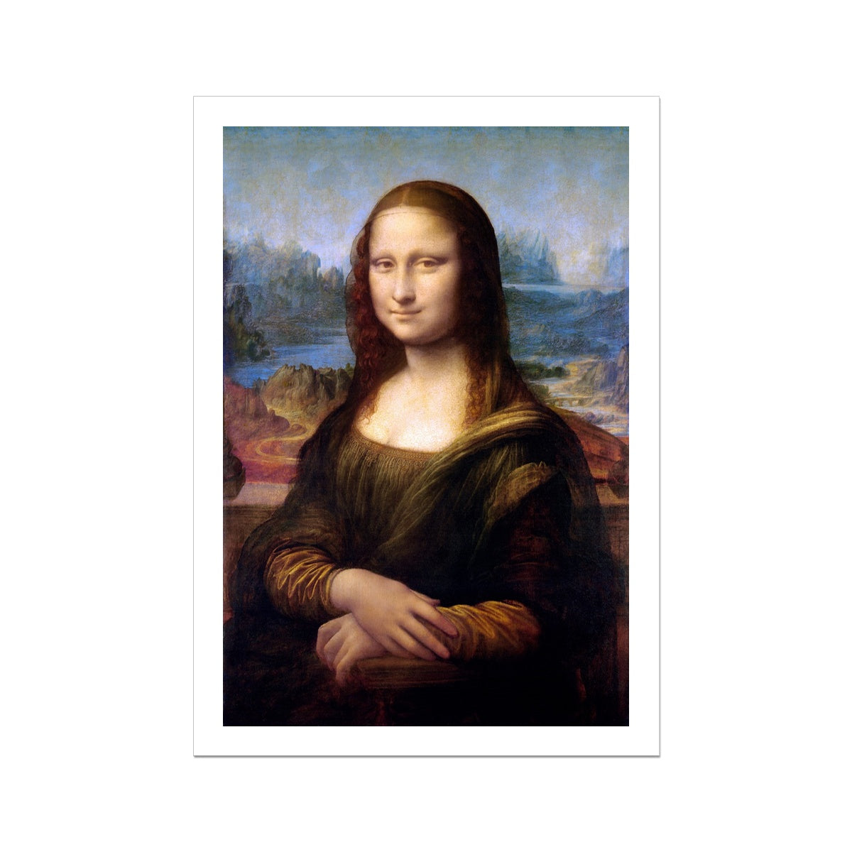'Mona Lisa' by Leonardo da Vinci . Open Edition Fine Art Print. Art Gallery Historic Art