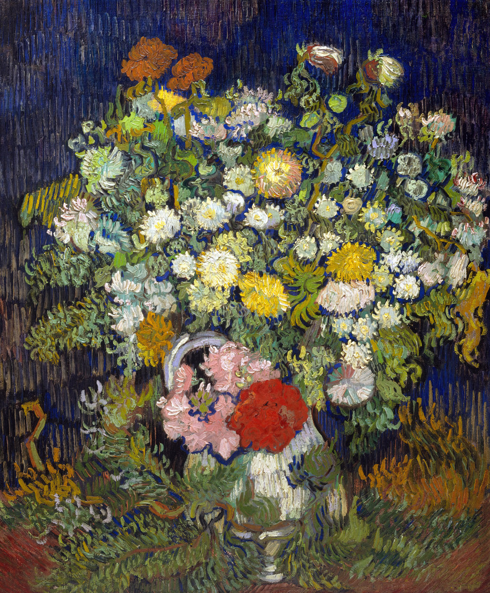 'Bouquet of Flowers in a Vase' Still Life by Vincent Van Gogh. Open Edition Fine Art Print. Historic Art