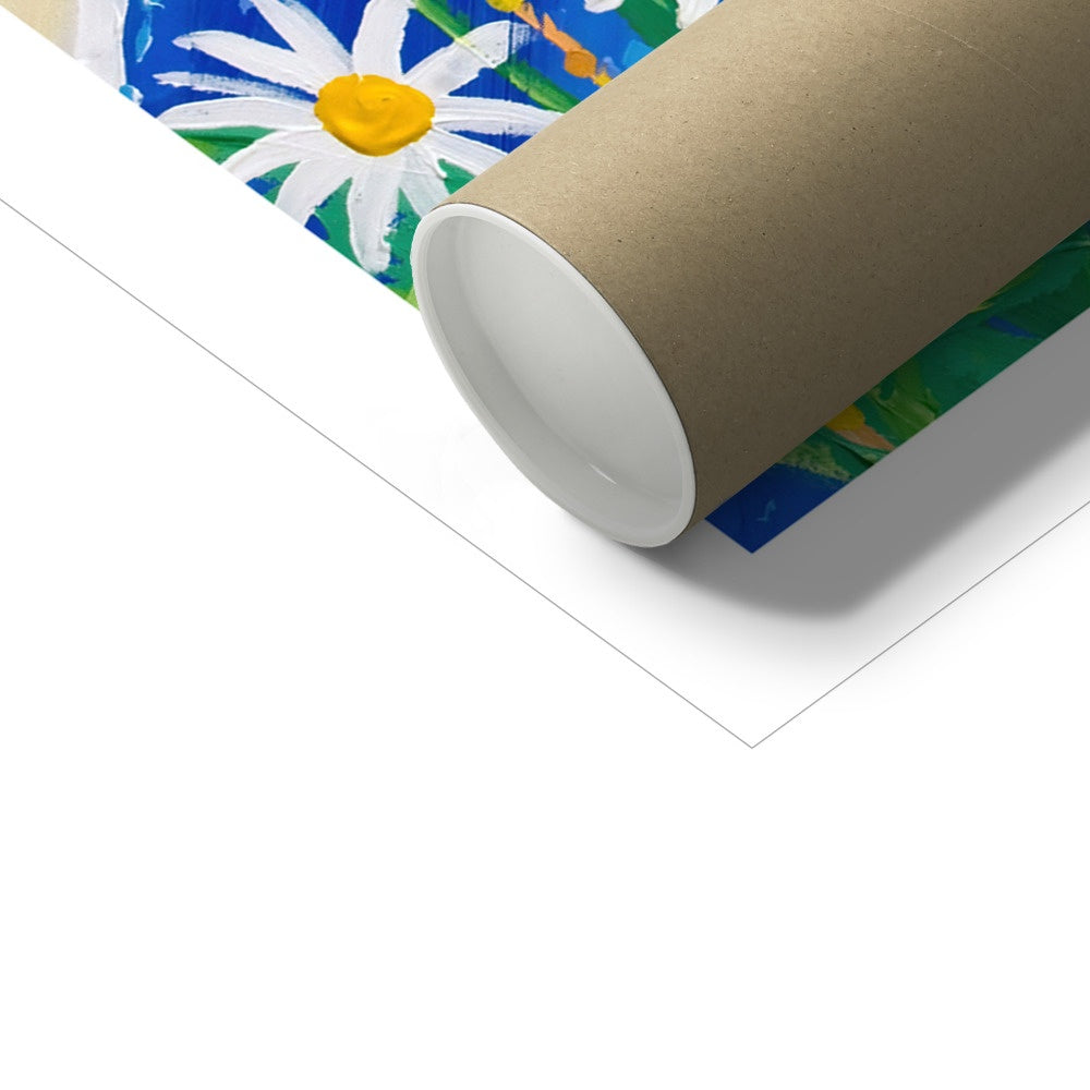 John Dyer Fine Art Print. Open Edition Cornish Art Print. 'Puffin Days, Tresco'. Cornwall Art Gallery