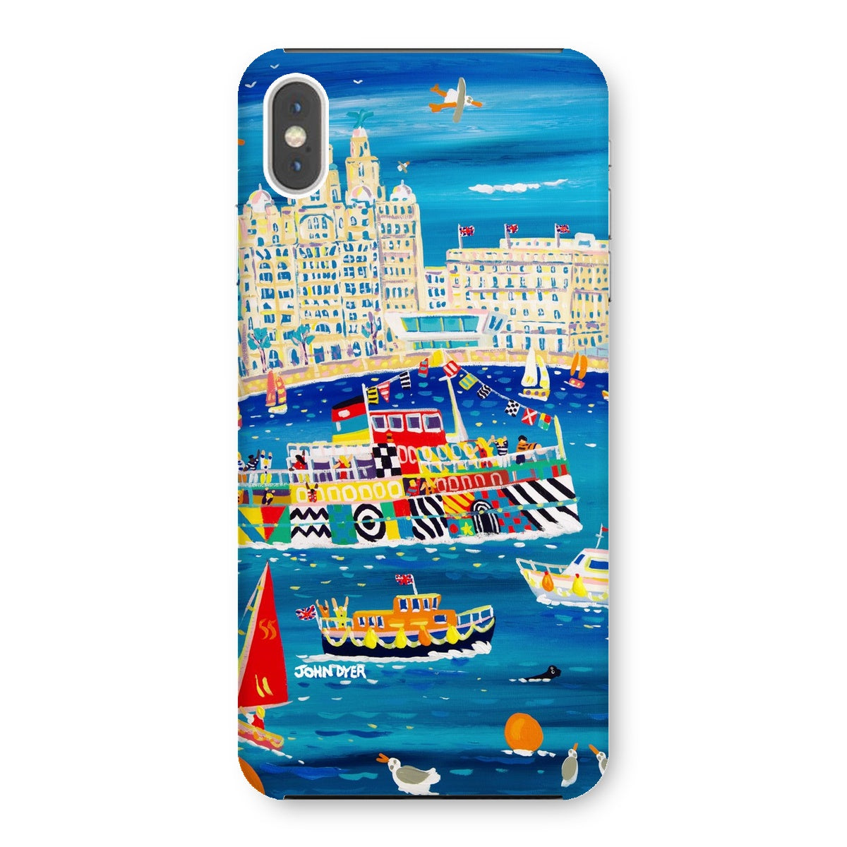 Snap Art Phone Case. Liverpool Mersey River Dazzle Ferry. Artist John Dyer. Cornwall Art Gallery