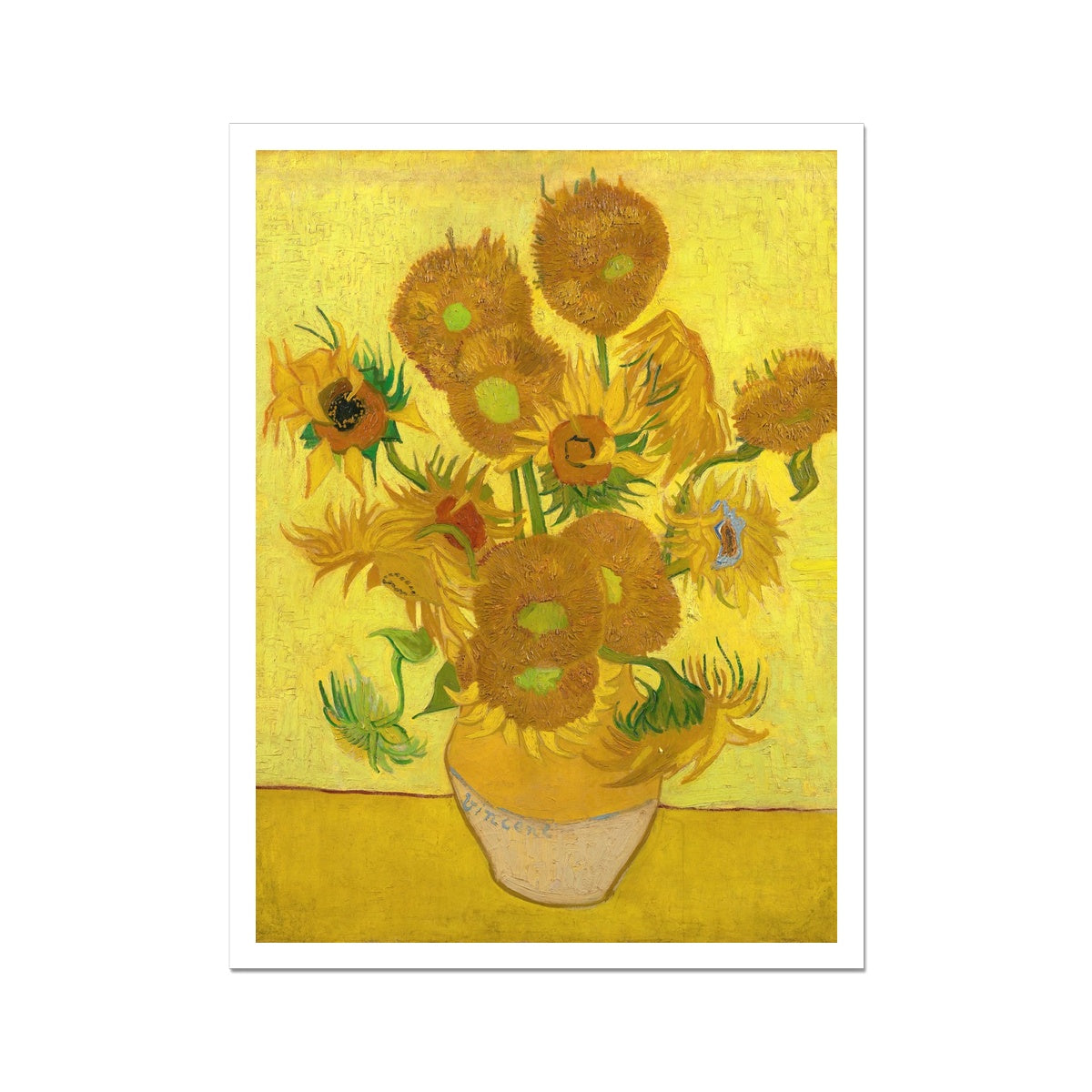 'Sunflowers' by Vincent Van Gogh. Open Edition Fine Art Print. Art Gallery Historic Art