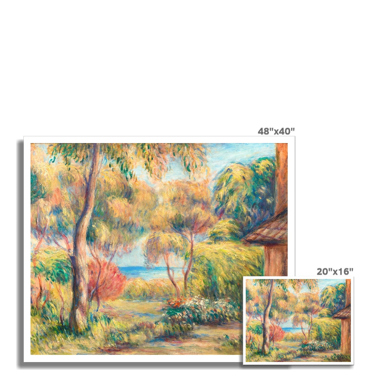 &#39;Paysage à Cagnes-sur-Mer&#39; by Pierre-Auguste Renoir. Open Edition Fine Art Print. Historic Art