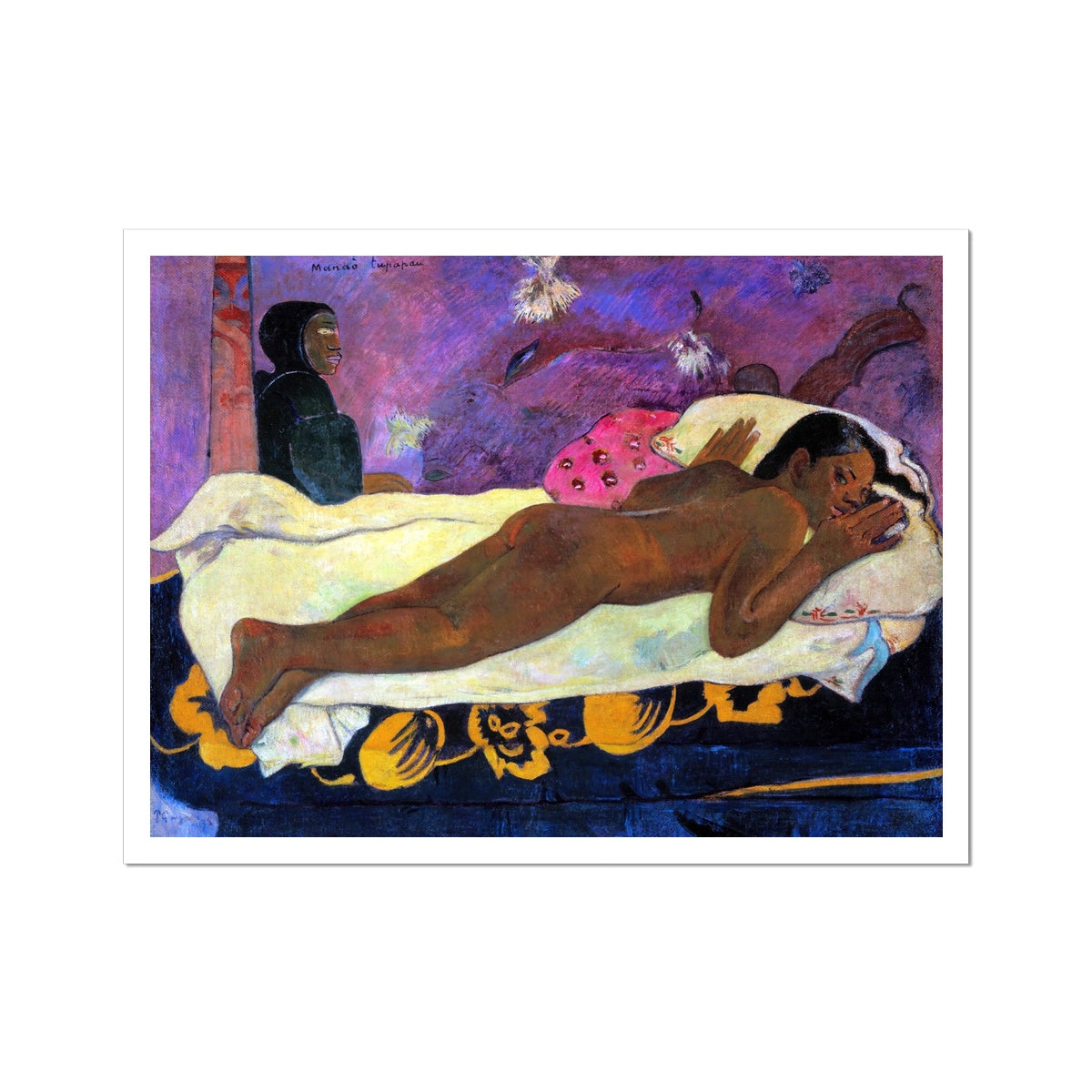 'Manao Tupapau', Spirit of the Dead by Paul Gauguin. Open Edition Fine Art Print. Art Gallery Historic Art