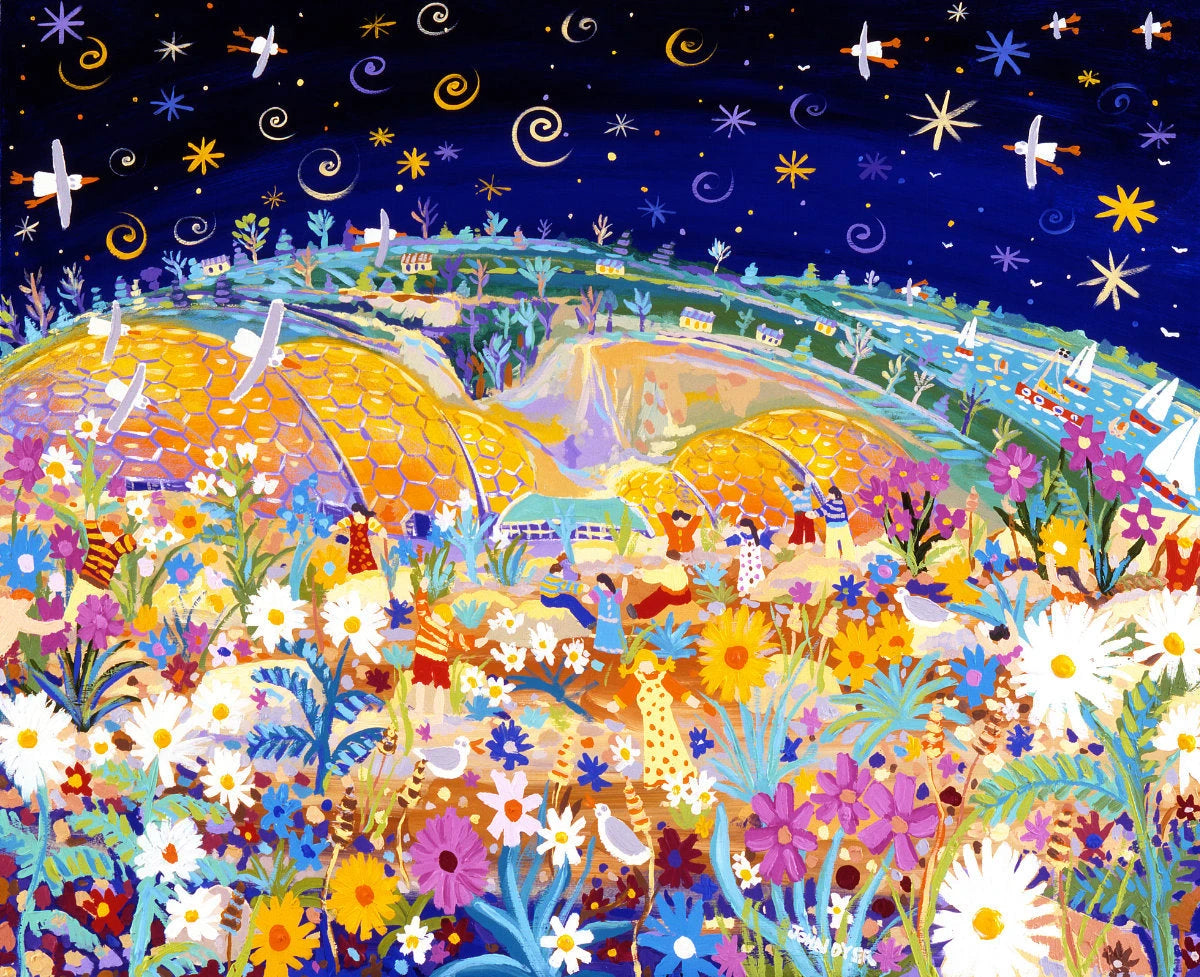 Official Signed Artist Print by Artist John Dyer. 'Glowing with Life, The Eden Project Garden'. Cornwall Art Gallery Print John Dyer