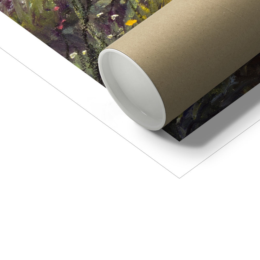 Ted Dyer Fine Art Print. Open Edition Cornish Art Print. 'Playing in the Apple Orchard'. Cornwall Art Gallery