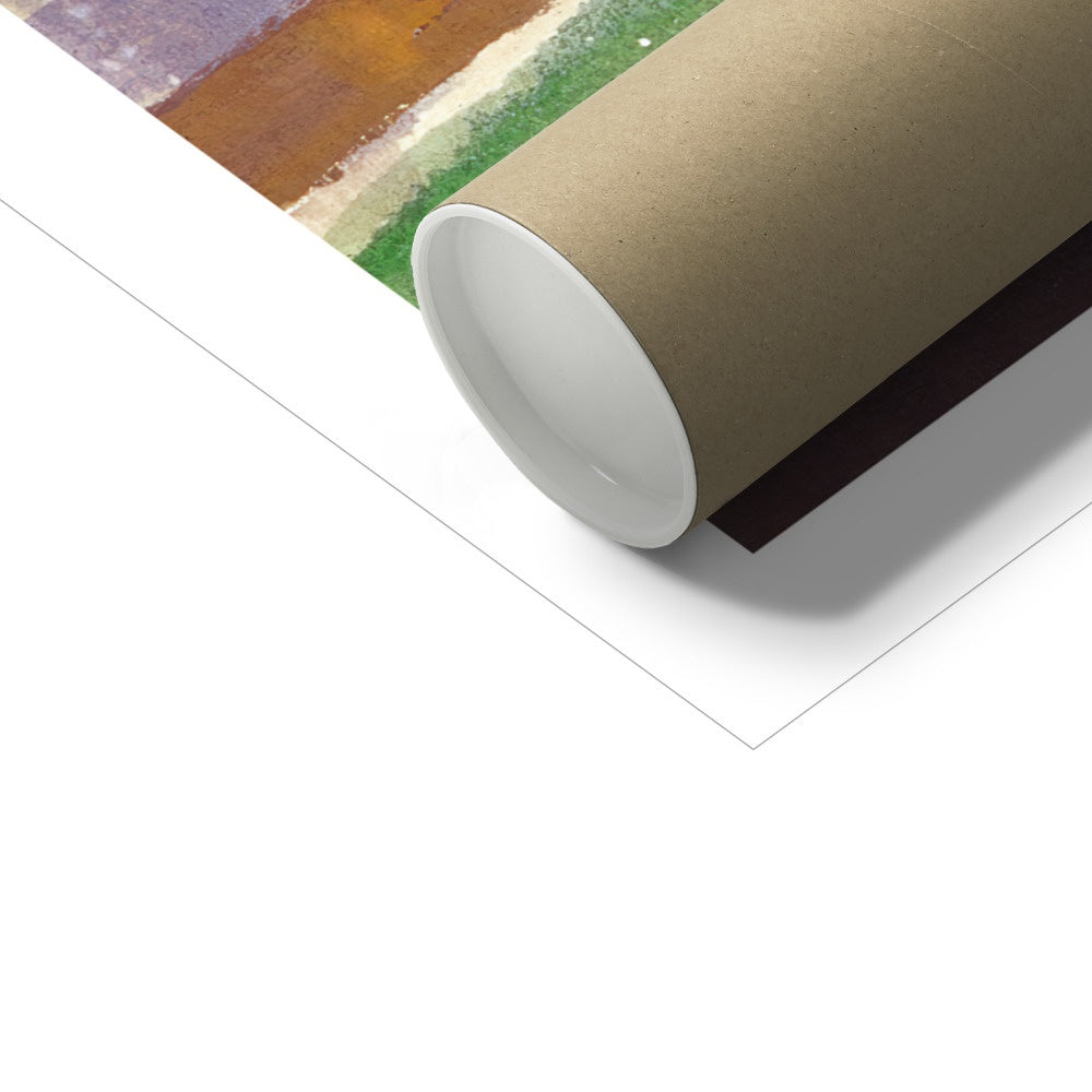 Ted Dyer Fine Art Print. Open Edition Cornish Art Print. 'View from our Room, Island hotel, Tresco'. Cornwall Art Gallery