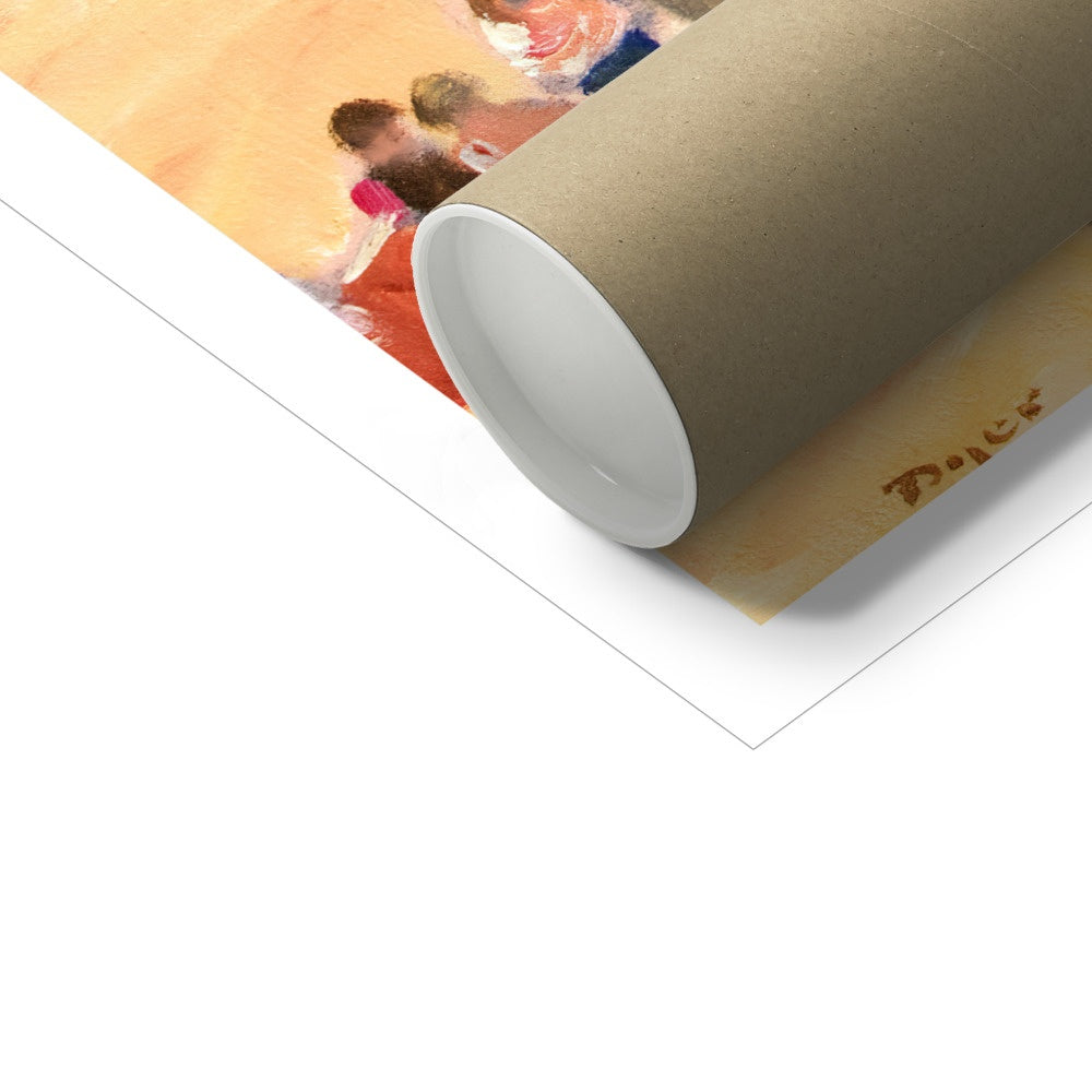 Ted Dyer Museum Quality Cornish Art Print. 'Table for Two, St Ives'. Cornwall Art Gallery